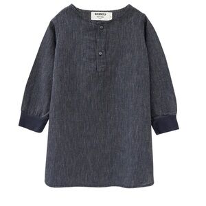 Go Gently Nation Placket Navy White Stripe LS Sleeve Shirt Dress 4T